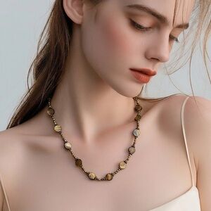 Bohemian Style Tiger Eye Abalone Necklace